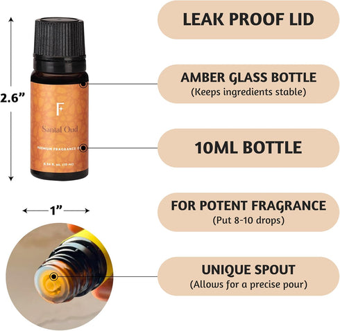 Folkulture Essential Oils for Diffuser for Home, Set of 6 Essential Oils Set, Essential Oils for Candle Making, Summer Essential Oils for Soap Mak...