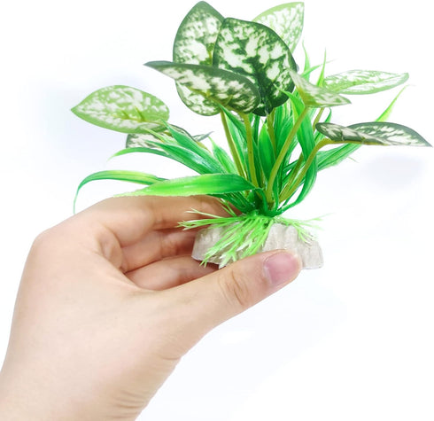 2PCS Aquarium Plastic Plants Betta Fish Tank Decorations, Aquarium Silk Plant Aquatic Decor...