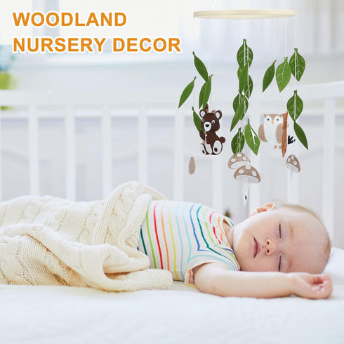 Woodland Ocean Mobile for Crib Jungle Baby Nursery Mobiles Forest Safari Toys for Crib Animals Woodland Nursery Decor for Baby Boys Girls Toys Roo...