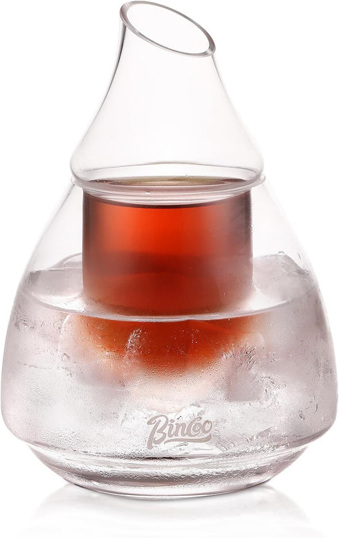 Bincoo Cold Brew Coffee Maker, 180ml/6 oz Iced Coffee Maker Double Borosilicate Glass, separate inner chamber and jug Iced Tea Maker Cold Brew Cof...