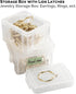 9Pack Small Plastic Clear Storage Box Containers with Lids, Mini Bins (L3.4 x W2.5 x H2inches) - Reusable Craft Box, Small Items Accessories Stora...