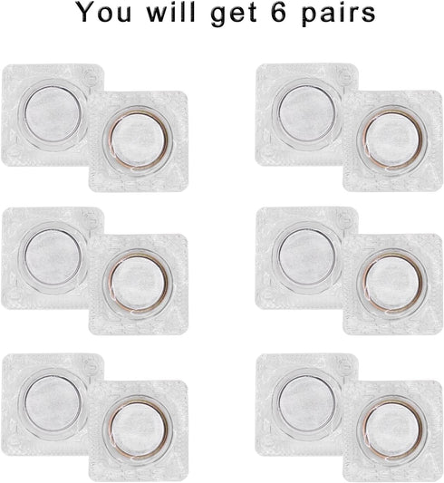 Betoplin 10 Pairs Magnetic Snaps, PVC Hidden Sew on Snaps Fastener Magnetic Closures for Purses Clothing Handbag...