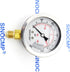 SINOCMP 40Mpa/0-400bar/0-6000PSI Economical Multi Purpose Double Scale Stainless Steel Glycerin Filled Hydraulic Pressure Gauge...