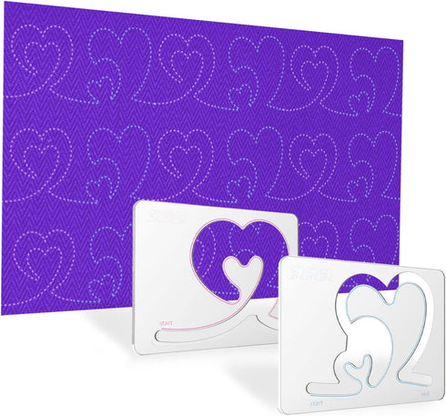 Quilting Rulers and Templates Quilting Templates for Machines Quilting Heart Shaped Free Motion Quilting Templates (Design A&B)...
