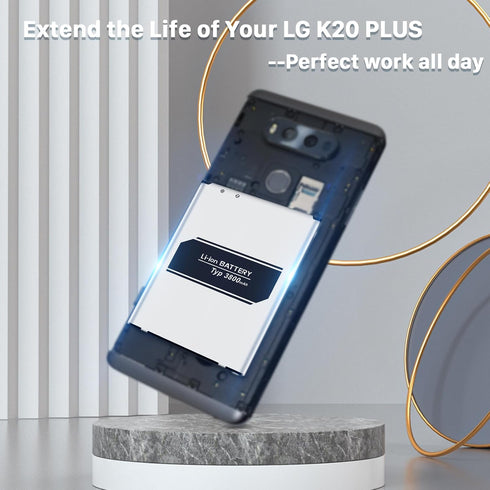 LG K20 Plus Battery, 3800mAh Replacement Battery, for BL-46G1F LG LV5 / K20 Plus MetroPCS MP260, T-Mobile TP260, Verizon Wireless VS501, LV532GB, ...