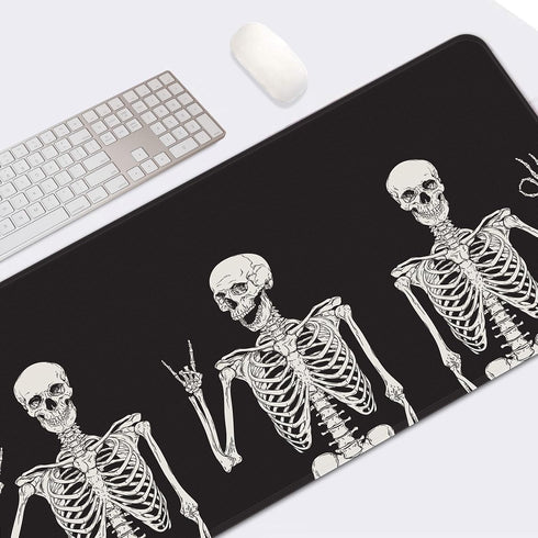 Britimes Black Skull Large Mouse Pad Non-Slip Desk Pad Keyboard and Mouse Desk Mat Gaming Mousepad for Game, Office & Home, 31.5 x 11.8 in...