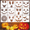 Pumpkin Stencils for Painting Large Halloween Pumpkin Face Stencils for Craft Pumpkins Paint Stencils for Wood Door Hanger Wall Holiday (12 Face 1...