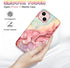CASEFIV Compatible with iPhone 13 Case, Marble Pattern 3 in 1 Heavy Duty Shockproof Full Body Rugged Hard PC+Soft Silicone Drop Protective Girls W...