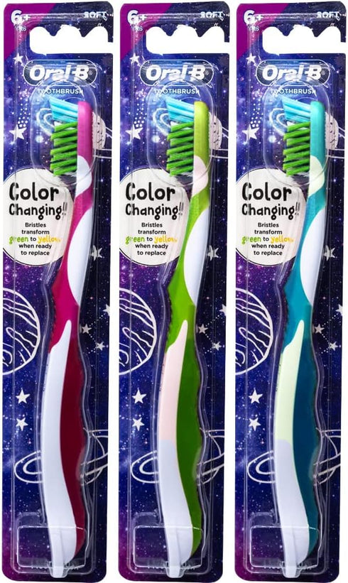 Oral-B Pro-Health Junior CrossAction Galaxy Toothbrush, Ages 6+, Soft (Colors Vary) - 1 Count...
