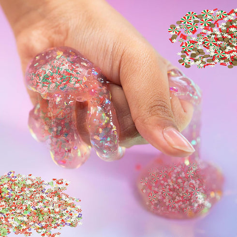 Christmas Sprinkles Fake Sprinkles, Polymer Clay Sprinkles Faux Sprinkles Xmas Clay Beads, Soft Clay Chocolate Candy Fake Christmas Sprinkles for ...