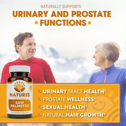 1000mg Saw Palmetto Prostate Supplement, Berry Power + Extract - Maximum Strength to Promote Prostate Heath, Reduce Frequent Urination and Block D...