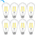 8 Packs Dimmable E26 LED Bulbs 60W Equivalent 6W 850 Lumens Vintage LED Edison Bulbs, ST58 5000K Daylight White Edison Light Bulbs, Antique LED Fi...