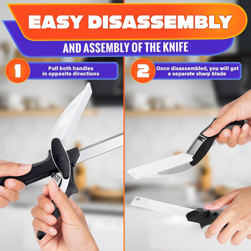 Vegetable Chopper Kitchen Scissors - Vegetable Scissors Food Cutter Quick Vegetable Cutter Knife Fruit Cutter Tools - Vegetable Slicer Food Choppe...