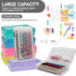 1 PCS Pencil Box,Double Layer Large Capacity Pencil Box,Hard Pencil Case with Snap-tight Lid,Plastic Pencil Box for Office School Supplies Pen Box...