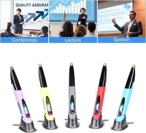 lychee Rechargeable Pocket Pen Mouse, Left/Right-Handed Wireless Optical Ergonomic Mouse with Stylus Function RGB Backlit Type-C & Micro USB Adapt...