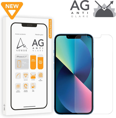 ARMOR Flexible Glass Screen Protector for iPhone 13 Pro / 13, Anti-Glare with Anti Blue-Light......