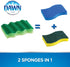 Dawn Power Clean Wedge-Shaped Scrubber Sponges, Green (Pack of 3)...