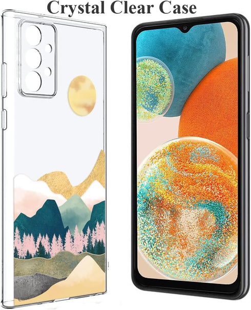 Unov Case Compatible with Samsung Galaxy A23 5G Clear with Design Soft TPU Shock Absorption Slim Embossed Pattern Protective Back Cover Case 6.5 i...