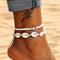 Boho Beaded Anklets Shell Ankle Bracelets with Silver Turtle Foot Chain Jewelry for Women 2Pcs...