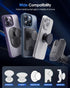pop-tech Car Vent Phone Mount: Cell Phone Holder for Thick Socket Grip & iPhone 15 Samsung Case Magsafe Card Holder, Universal Hook Clip Mount for...