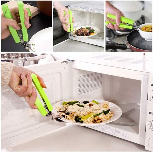 Bowl Gripper Clip Retriever Tongs for Lifting Hot Dishs Bowl Pot Pan Plate from Instant Pot, Microwave, Oven, Air Fryer, Silicone Handle Kitchen T...