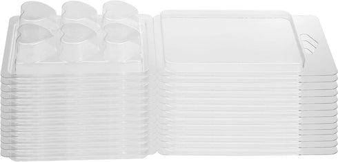 MILIVIXAY Wax Melt Containers-6 Cavity Clear Empty Plastic Wax Melt Molds-25 Packs Heart Shape Clamshells for Tarts Wax Melts....