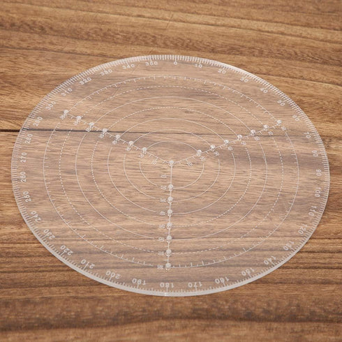 7.87" Round Center Finder Compass Transparent Acrylic Wood Turning Tool Lathe Parts Accessories for Locating Center Woodworking Measure...
