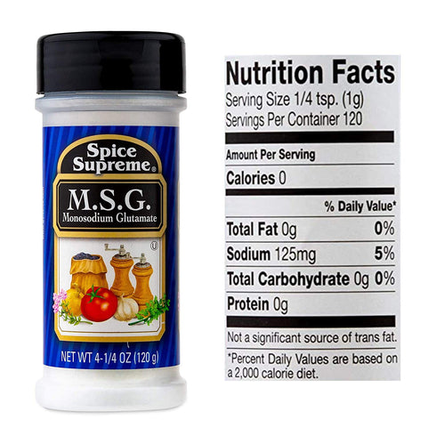 Spice Supreme M.S.G. Monosodium Glutamate, plastic shaker, 4.25-oz....