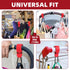 Baby Stroller Hooks Bag Hooks for Hanging Diaper Bags MultiPurpose Hooks for Grocery Shopping Bags Premium Vegan Leather Pram Straps 2 Pcs (red)...