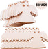 Pack of 50 Wooden Crafts to Paint 3 inch Christmas Tree Hanging Ornaments Unfinished Wood Cutouts Christmas Decoration DIY Crafts (Wooden Angel Cu...