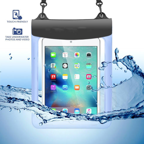 Premium Blue Waterproof Pouch Bag Case for iPad Pro 11 iPad Air 10.5 Lenovo Tab 4 10 Plus/New Yoga Tab 3 Pro 10 Miix 320 / Samsung Galaxy Tab S7 1...
