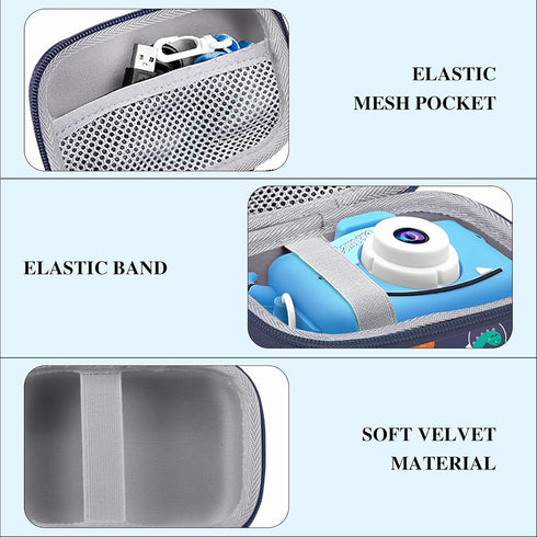 Leayjeen Kids Camera Case Compatible with Seckton/GKTZ/OZMI/HANGRUI/VATENIC/Langwolf and More Kid Toddler Digital Cameras Toys for Birthday Boys G...