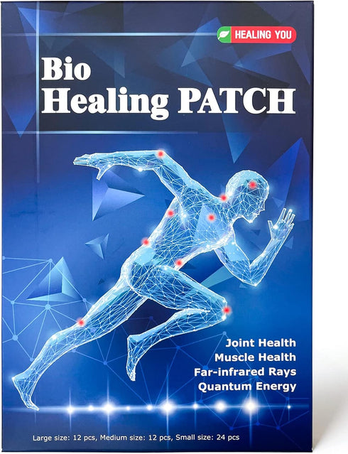 Bio Health Pain Relief Patches with Tourmaline for Back, Neck, Shoulder, Knee Pain and Muscle Soreness, 3 Different Sizes - 8 Hour Pain Relief - 4...