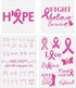 Cancer Awareness stencil,Pink Ribbon Stencils,Heart Cancer Ribbons,Reuseable Stencil Templates for Painting on Paper,Wood,Tile,Canvas,Floor and Wa...