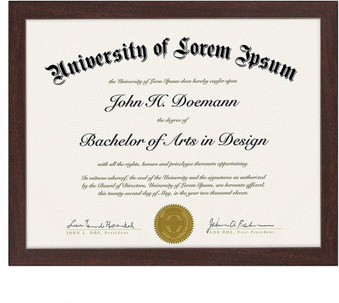 Americanflat 8.5x11 Diploma Frame with Shatter-Resistant Glass - Document Frames with Engineered Wood - Legacy Collection - Certificate Frame for ...