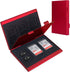 SD Card Holder, SD Card Case, LAVILI CF Memory Card Holder Case Aluminum Alloy Hard Shell, Double-Layer Capacity for 6SD Cards and 12 TF Cards Red...