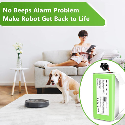 14.4V 2600mAh Replacement Battery Compatible with Ecovacs Deebot N79S DN622 Eufy RoboVac 11 11S 11S MAX 15C 25C 30C 35C G10 Hybrid G30...