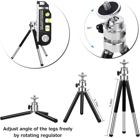 Laser Level line tool, Qooltek Multipurpose Cross Line Laser Adjusted Standard and Metric Rulers for hanging picture with Metal Tripod Stand and R...