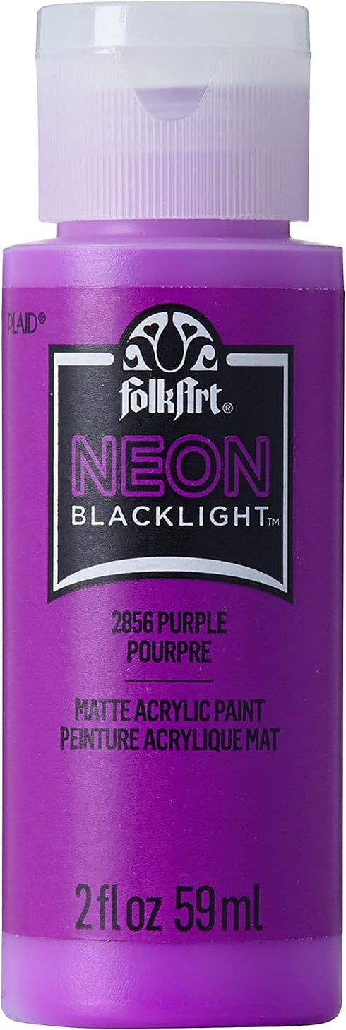 FolkArt Purple Neon Acrylic Paint in Assorted Colors (2 Ounce), 2856, Neon Purple...