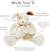 BUNNIES BY THE BAY "Skipit Puppy Silly Buddy - Animal Pacifier Holder Plush Toy with Velcro Loop Attachment - 10" (25cm) Size...