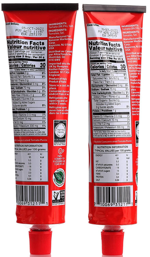 Tuscanini Tomato Paste Tube, 7.05oz, Made with Premium Italian Tomatoes...