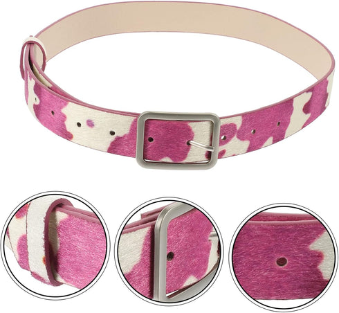 SUPVOX Cow Pu Belt Fashion Belt Statement Belts for Women Cowboy Belt for Women Belt for Jeans Cowgirl Belts...