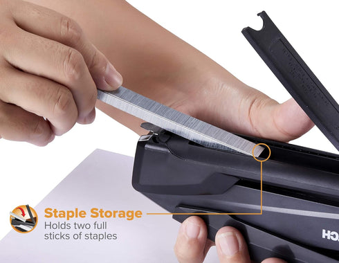 Bostitch Office Executive 3 in 1 Stapler, includes 210 Staples and Integrated Staple Remover, One Finger Stapling, No Effort, 20 Sheet Capacity, S...