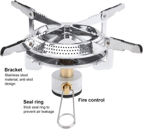 Portable Mini Camping Stove Folding Mini Oven Stove Outdoor Gas Stove Windproof Stove Picnic Cookware Outdoor Camping Hiking Cooking Suitable...