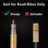 SAVORI Presta Valve Caps, (for road bikes only) 2 Pack Handmade Bling Rhinestone Tire Valve Stem Caps, French Bicycle Air Tire Caps (Sky Blue)...