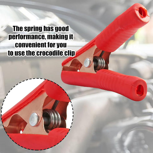 4 Pack 100A Insulated Alligator Clips Jumper Cable Clamps, Electric Clips Heavy Duty Metal Clamp, Battery Charger Clamps Crocodile Clips for Car B...