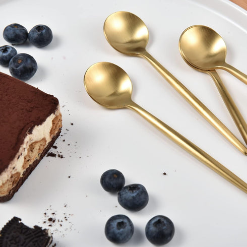 IMEEA Espresso Spoons Gold Demitasse Spoons Stainless Steel Coffee Spoons Mini Teaspoons 5.1-Inch, Set of 6...