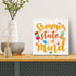 Summer Holiday Canvas Wall Art Framed Print 8x8 Inch Summer State of Mind Poster Painting Desk Sign Home Beach House Decor...