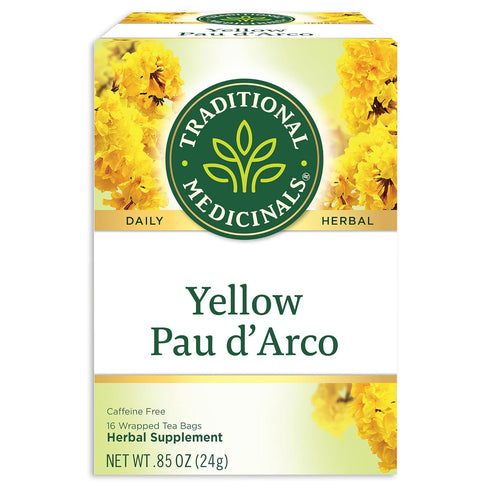 Traditional Medicinals Yellow Pau d’Arco Herbal Tea, Contributes to a Healthy You, (Pack of 2) - 32 Tea Bags Total...