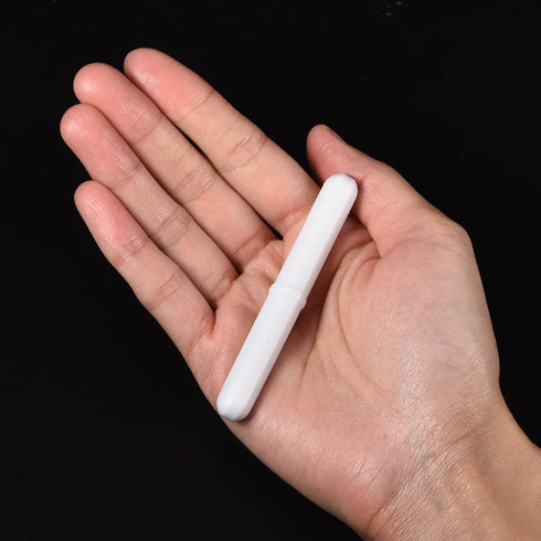 MECCANIXITY Magnetic Stirrer Mixer Stir Bar Rod 80mm(3.15") x10mm with Ring Shape Coating Magnet White for Laboratory...